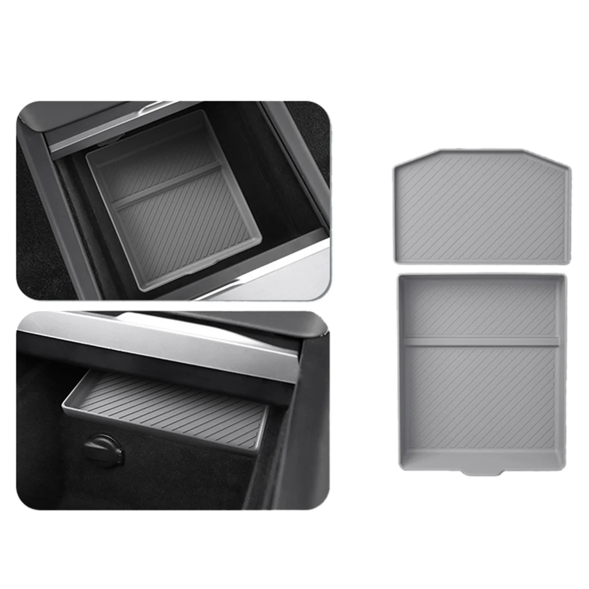 Для + New Model3 Силиконовая накладка с центральным управлением Ящик для хранения