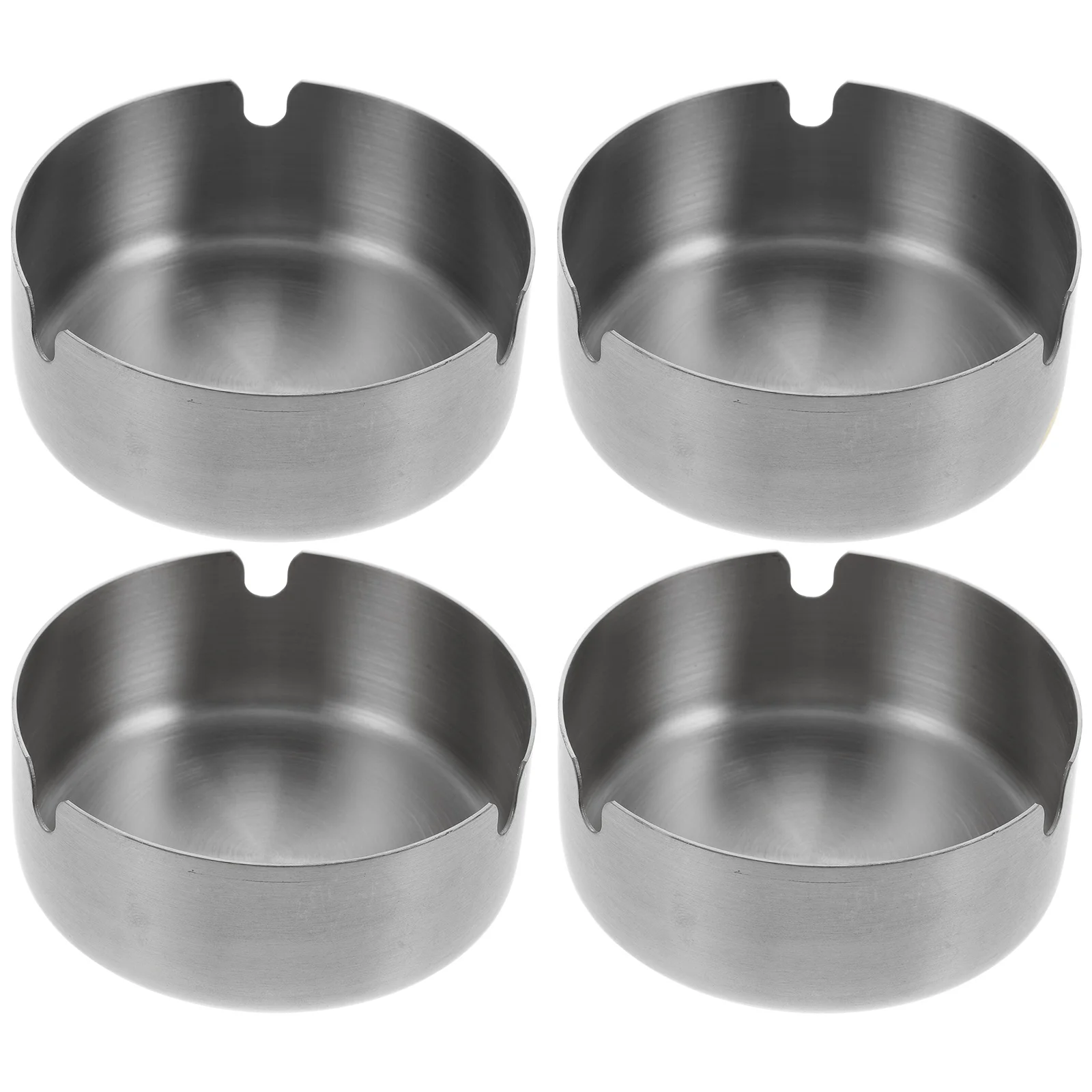 

4pcs Metal Craft Ashtray Containers Cigarette Butt Holders Small Ashtrays
