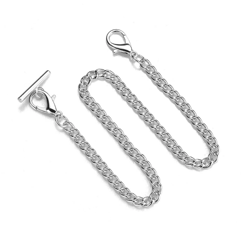 652F винтажные карманные часы с двойной цепочкой Albert T-Bar для часов звено цепи