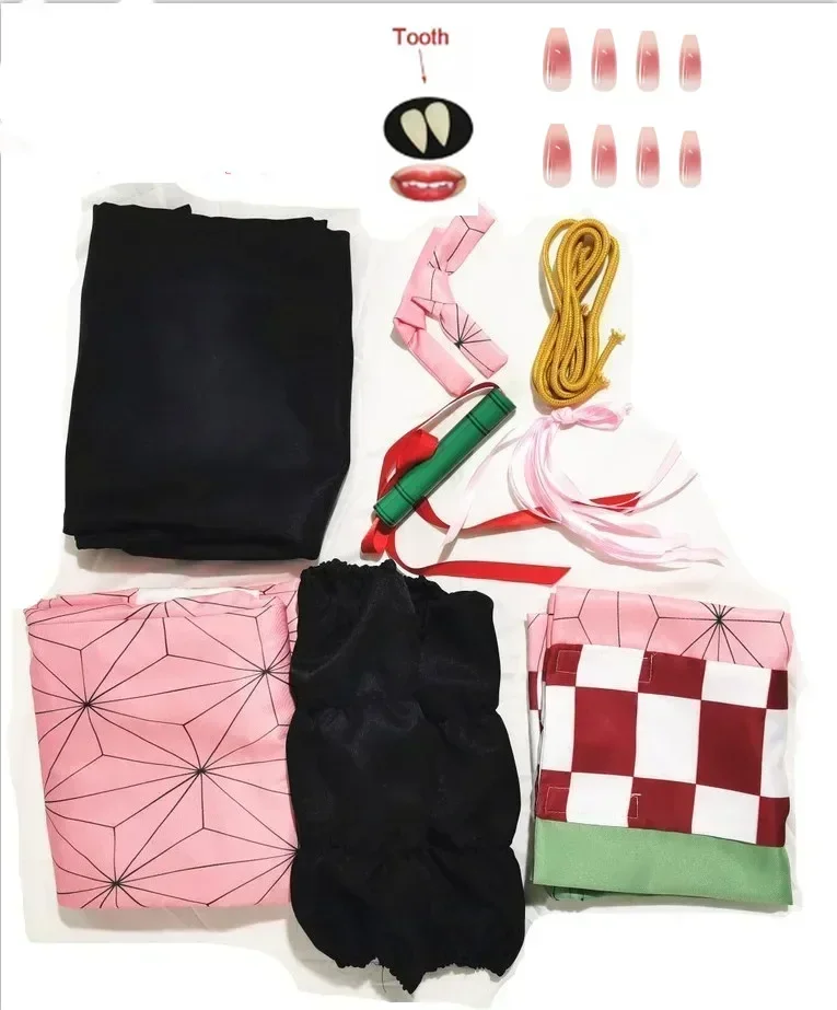 Костюм для косплея Kamado Nezuko кимоно из аниме No Yaiba костюм женщин и детей