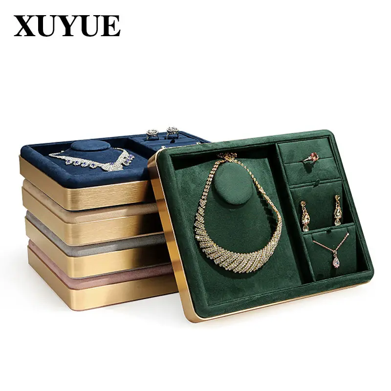 Jewelry display rack metal necklace set tray display jewelry props storage jewelry display rack spot factory