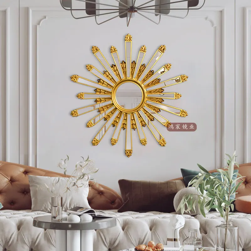 

Round Decorative Wall Mirror Tempered Glass Aesthetic Irregular Shape Mirror Bathroom Craft Espejo Pared Decoration Home