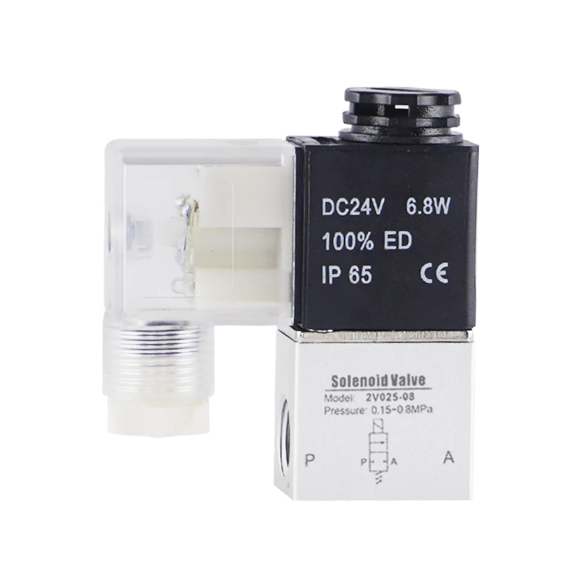2V025-06 2V025-08 1/8 &quot1/4&quot BSP Электрический шестигранный пневматический управляющий