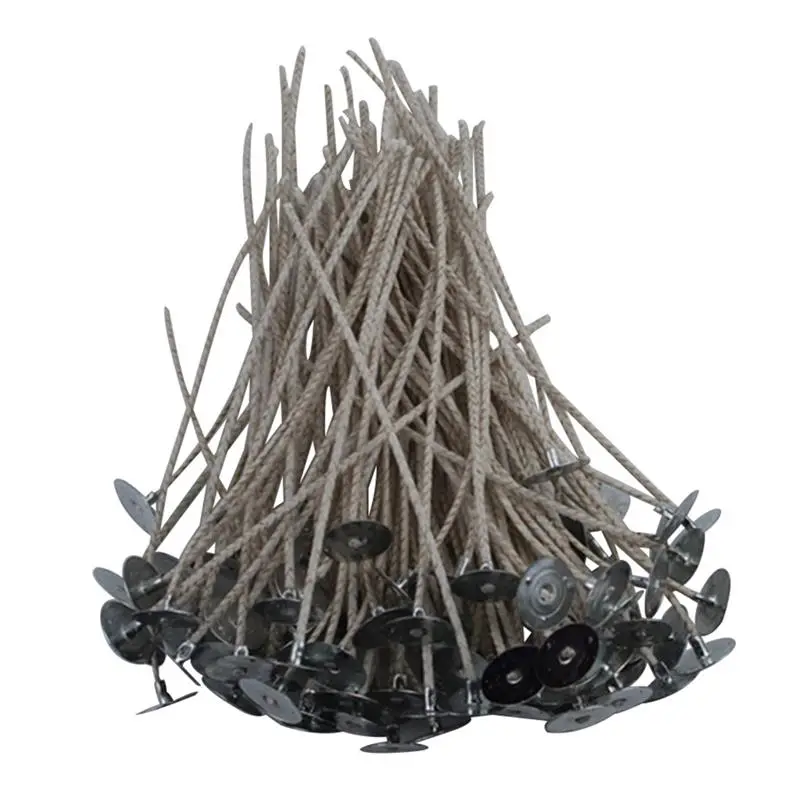 

200pcs Wicks with Sustainer Cotton Core Waxed Candle Wicks for Candle Making