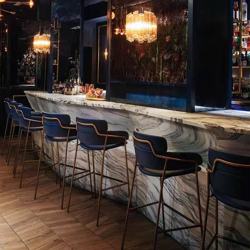 Лидер продаж стул для высокой стойки бархатный подлокотник из нержавеющей стали