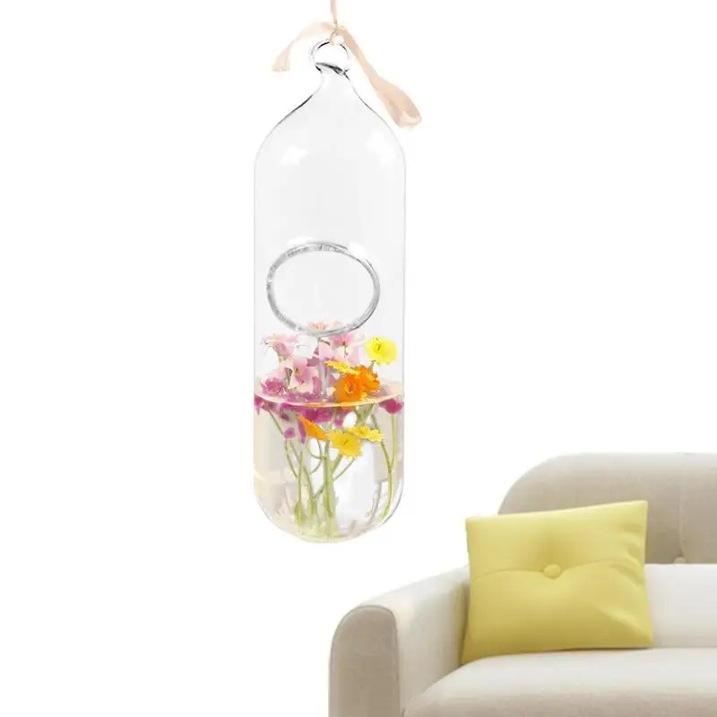 

Wall Mounted Glass Vase | Hydroponics Floating Plant | Wall Planters Hang Glass Terrarium Plant Containers Wall Vase Perfect For