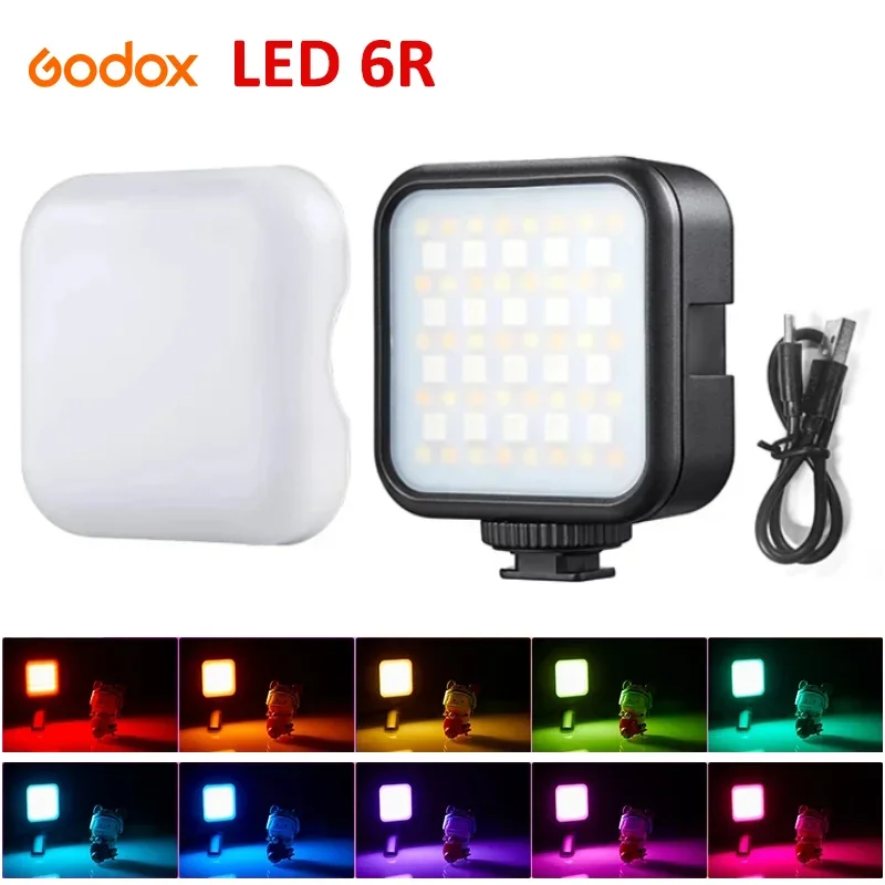 Фотовспышка Godox LED6R для смартфона со встроенным аккумулятором 3200-6500K