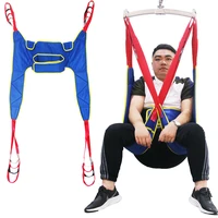 reusable full body lift sling patient elderly bed wheelchair sitting transfer belt divided leg sling thigh waist back support