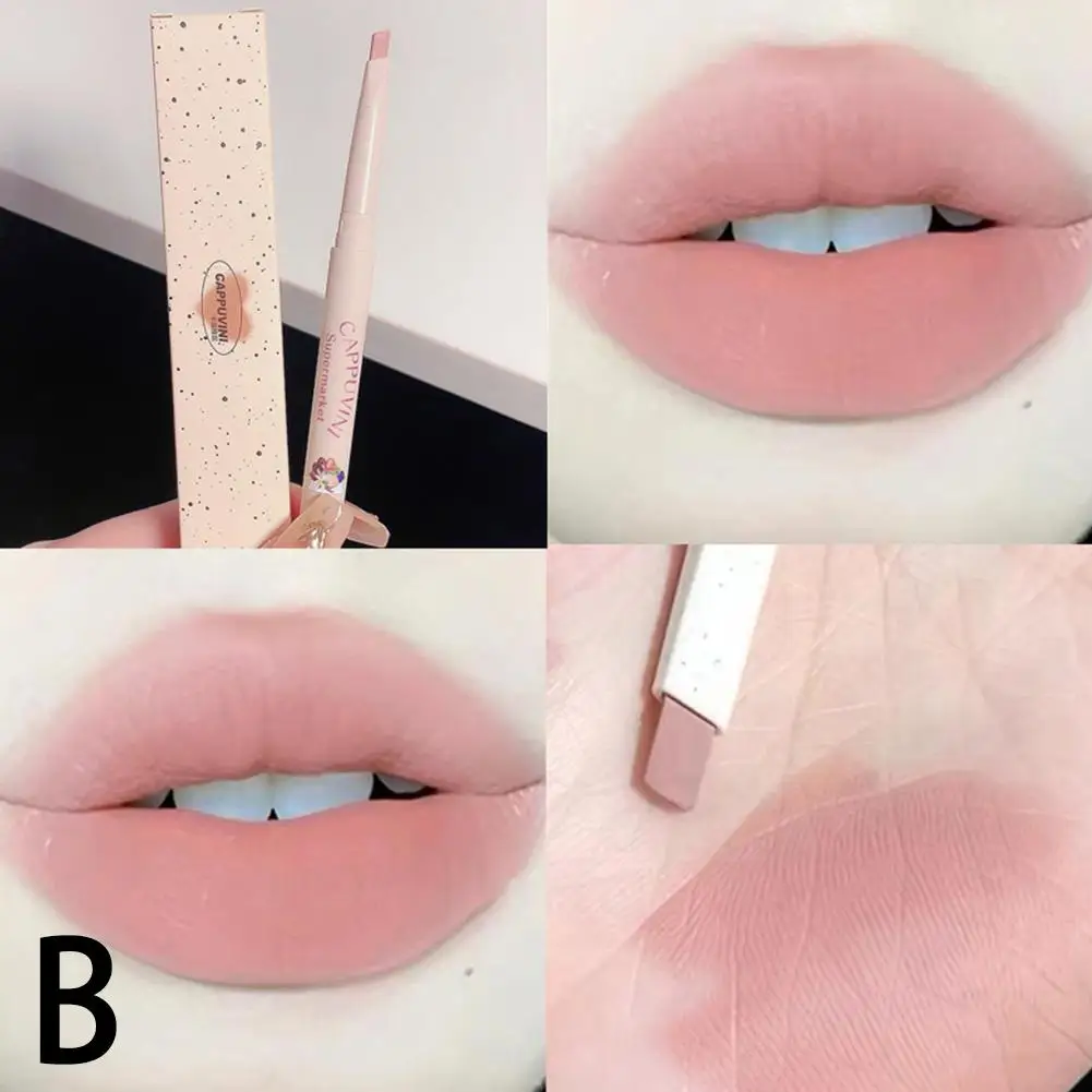 

5 Colors Matte Lip Liner Lipstick Pen Long Lasting Pencil Lipliner Waterproof Non-stick Smooth Velvet Cup Cosmetics Soft Ma T8K0