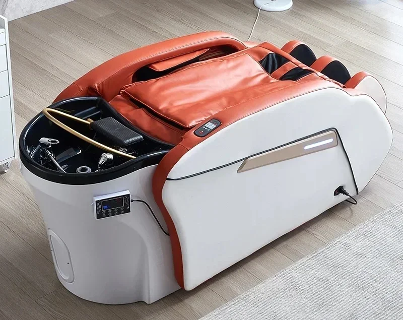 электрическая массажная кровать для шампуня с водонагревателем лечения головы