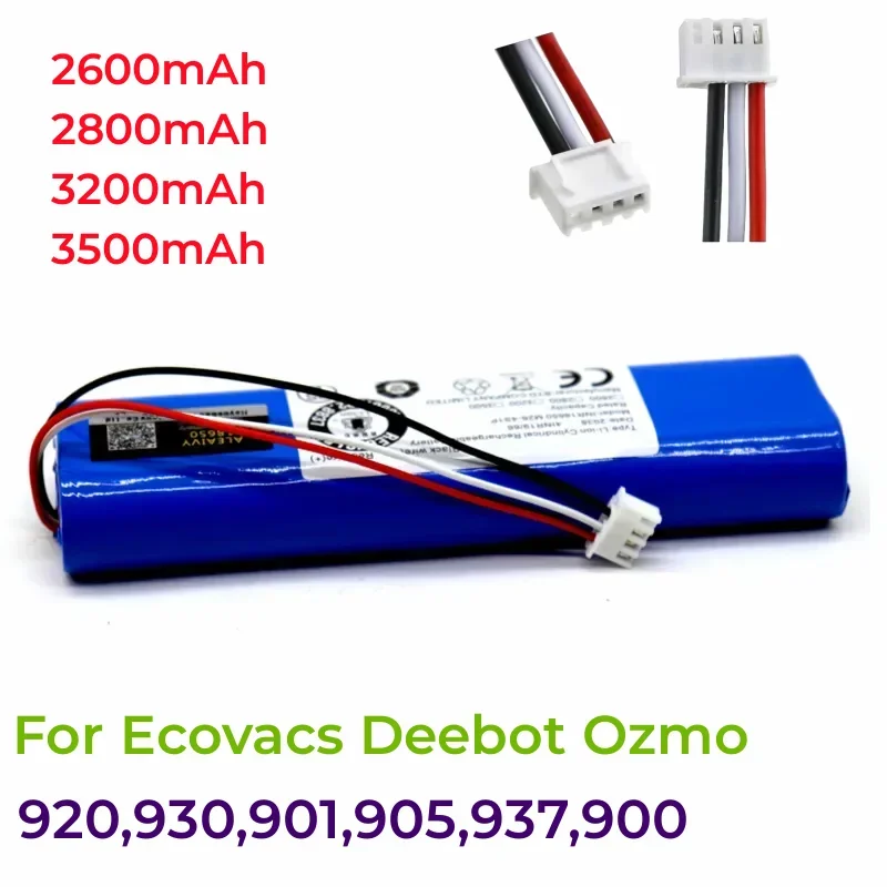 100% новый аккумулятор для робота-пылесоса 14 4 В 2600 мАч Ecovacs Deebot Ozmo 900 901 905 930 937