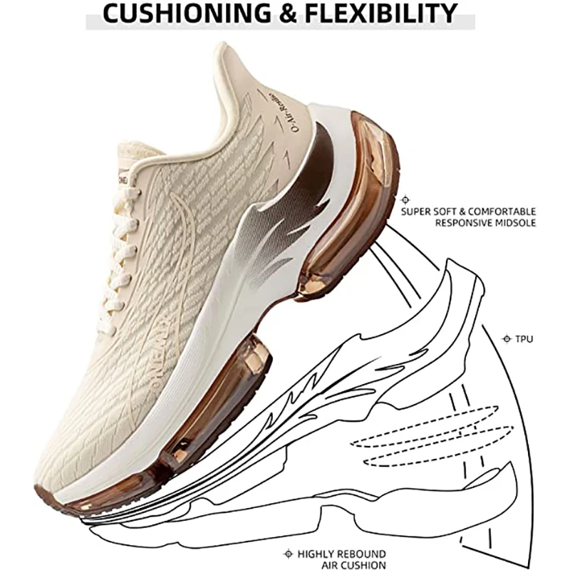 ONEMIX Original 2023 New Style Running Shoes for Men Air Cushioning Sneakers Breathable Mesh Summer Female Sports Walking Shoes