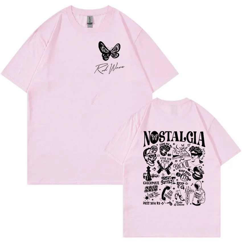 Rapper Rod Wave Nostalgia Album Print T Shirt Men Women Hip Hop O-Neck Fashion T-shirts 100% Cotton Oversized T-shirt Streetwear