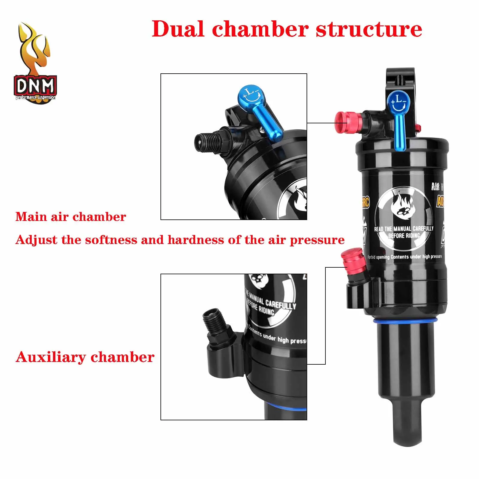Воздушный амортизатор для горного велосипеда DNM