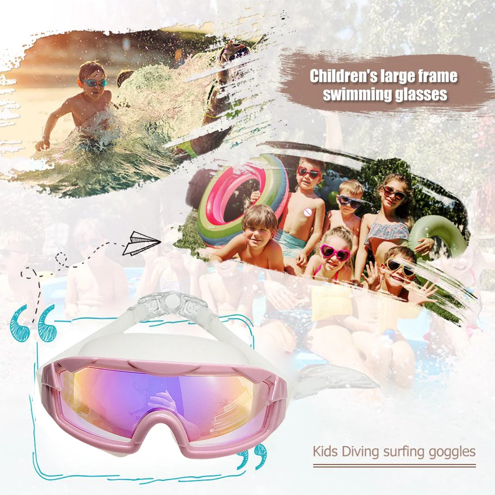 

Children Anti-Fog Swimming Glasses Adjustable Buckle Sealed Swim Glasses Safe Soft Elastic Antifogging for Professional Sports