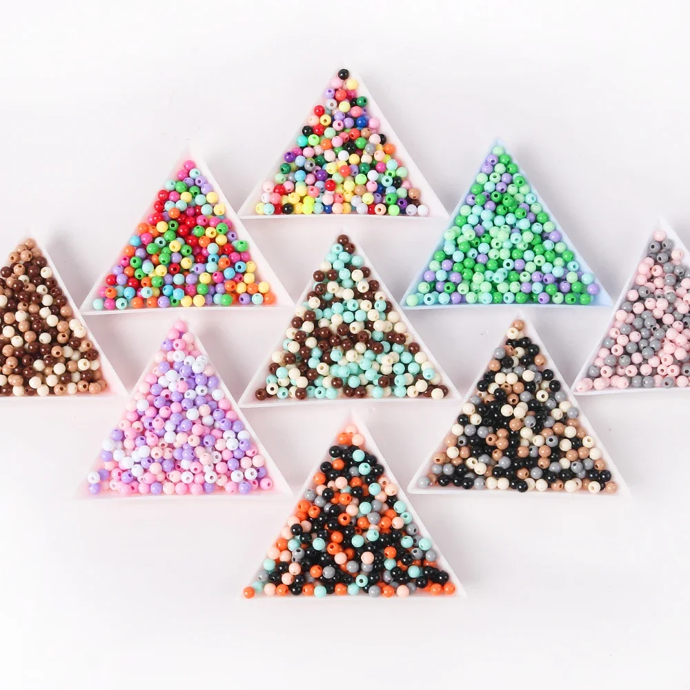 Круглые акриловые бусины-разделители 3 мм 4