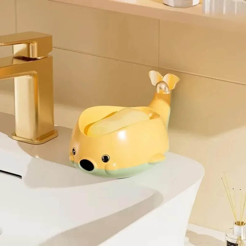 Новая коробка для мыла в форме кита сливной держатель душа посуда контейнер