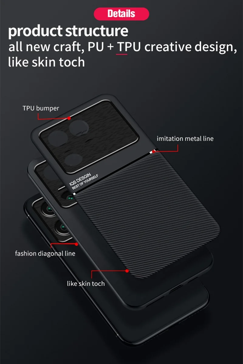 Для Poco X6 Pro 5G автомобильный магнитный держатель кожаные чехлы для телефона Poko Little