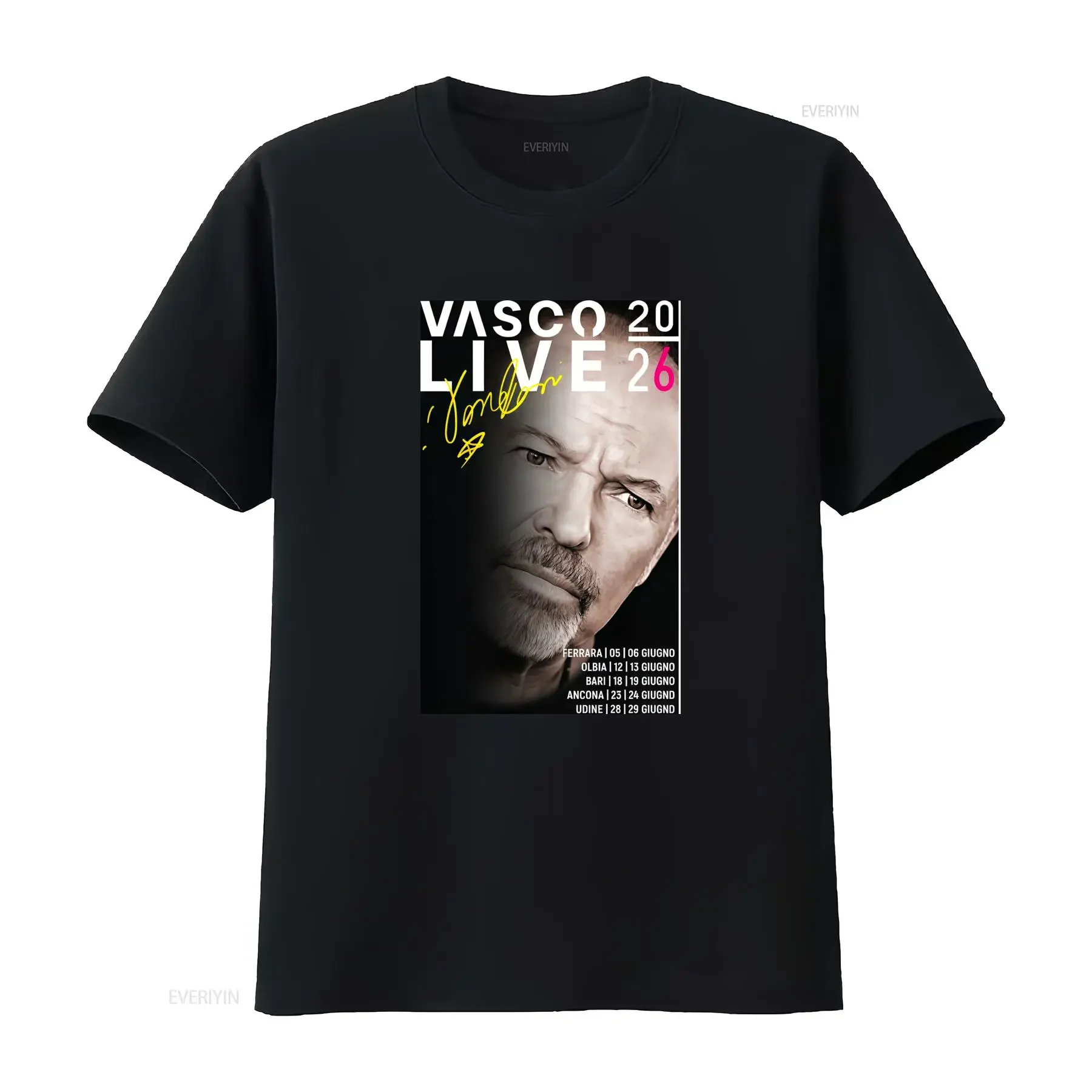 Фото Футболка Modena Park Vasco Rossi Concerto Girocollo, повседневная, из слегка эластичной ткани, стандартного кроя, винтажная. №1