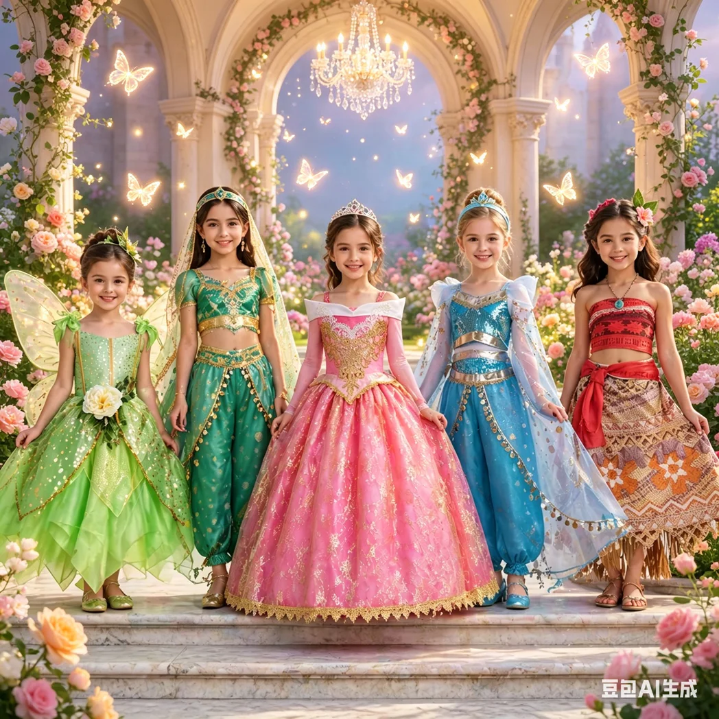 Платье Muababy Belle Aurora Elsa Anna, комплект костюмов принцессы для девочек, сказочный праздничный костюм на Хэллоуин, карнавал, вечеринку, от 2 до 8 лет, Vestido (art.: 3920da335e18b) - 3920da335e18b