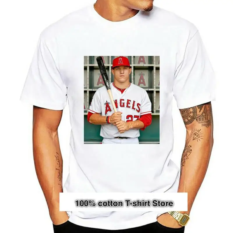 Camiseta de Майк Траут для мужчин camisa манга corta La Angel Of Anaheim S 5Xl |