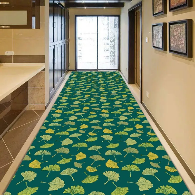 Reese Ginkgo Biloba Silhouette Lobby Carpets Living Room Porch Veranda Long Rugs Hallway Corridor Aisle Restaurant Wedding Decor |