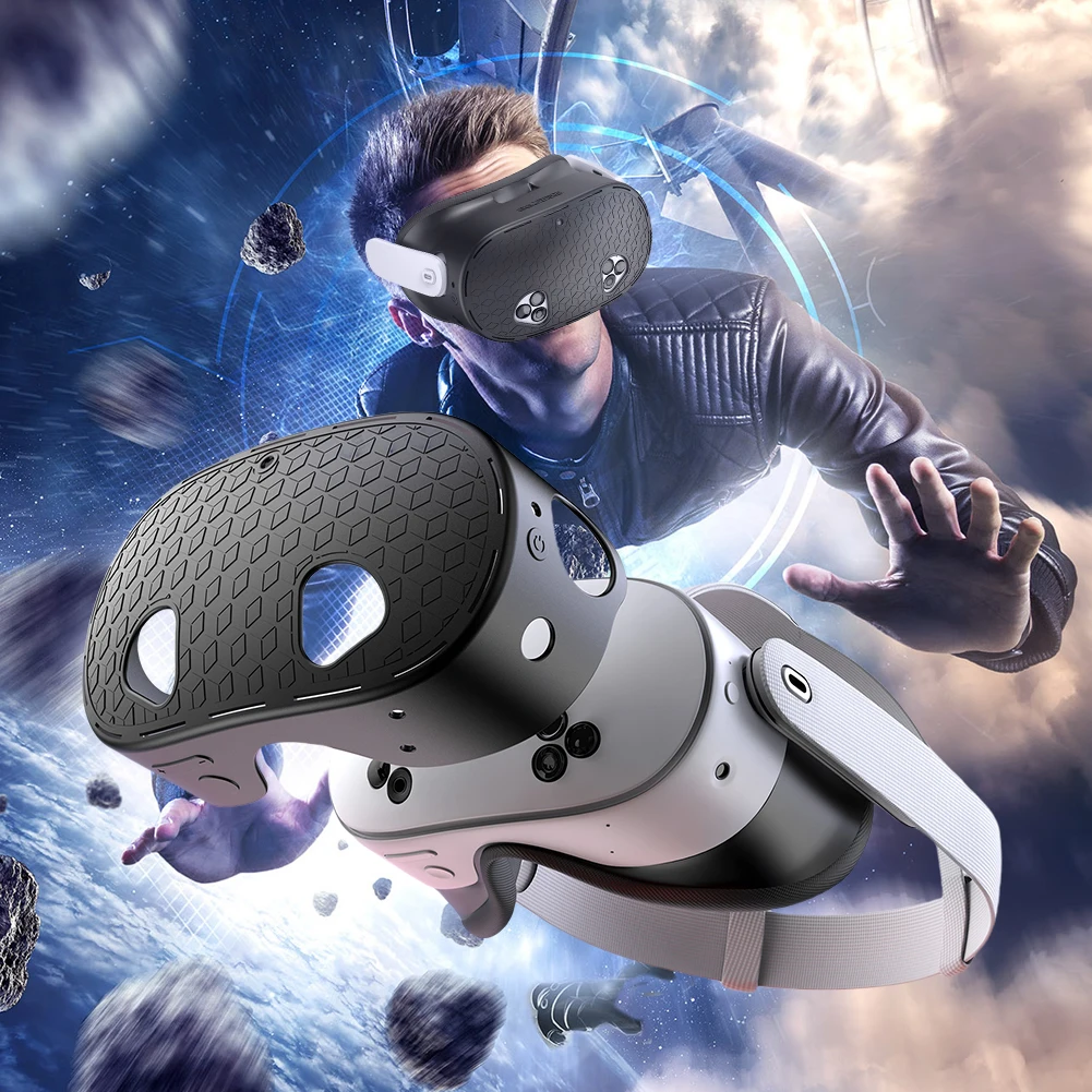 Силиконовый чехол для гарнитуры противоударный защитный VR от царапин Meta Quest 3S