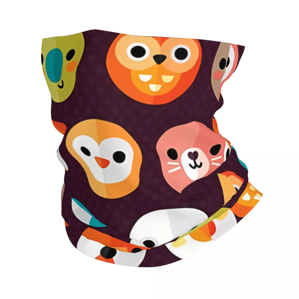 Шарф для лица с милыми животными шейный платок маска из полиэстера