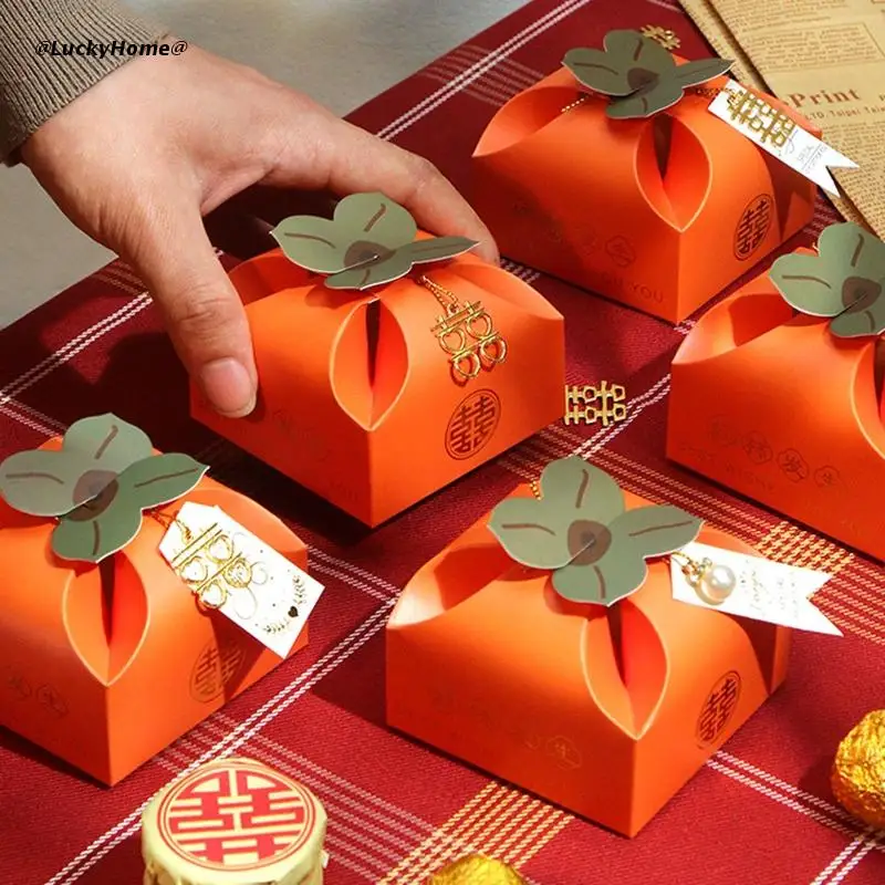 

Коробки для конфет Persimmon, маленькие большие пакеты для упаковки с благодарственными бирками