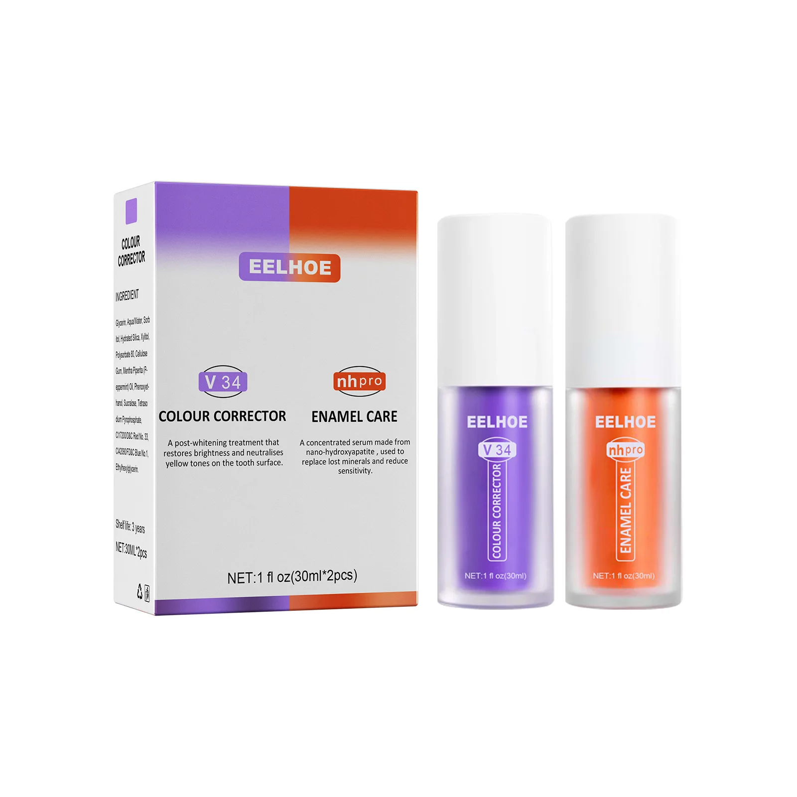 

Eelhoe Teeth Whitening Toothpaste Oral Cavity Cleaning Care Tooth Enamel Fresh Breath Remove Stains Care Tool for Whitening Kit