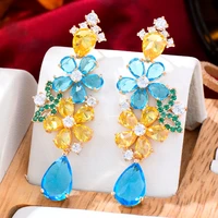 soramoore trendy shiny charm pendant earring for women original boucle doreille femme 2022 full austrian crystal party jewelry