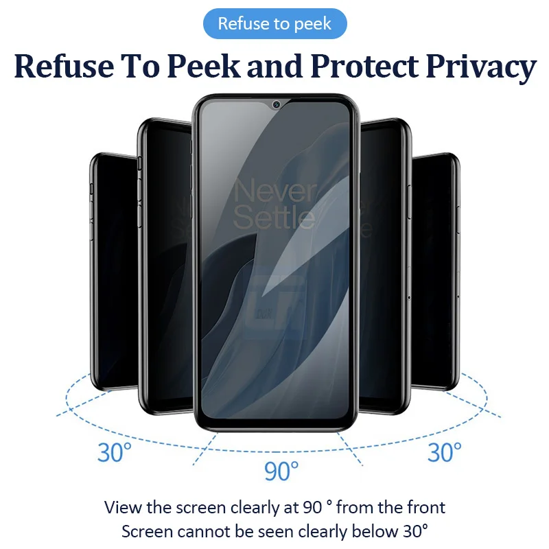 Антишпионская защита для экрана OnePlus Ace 2V 9RT 8T 7T 6T 10R 10T керамическая пленка Nord CE 3 2