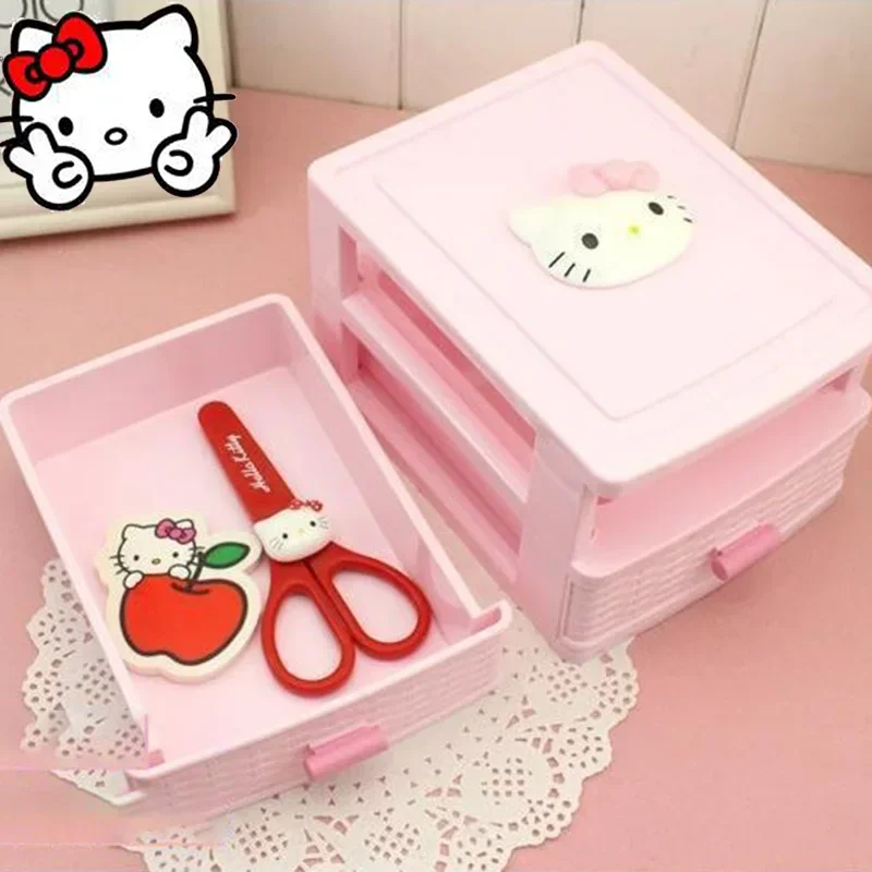 Sanrio Hello Kitty коробка для хранения милый аниме украшение рабочего стола ящик