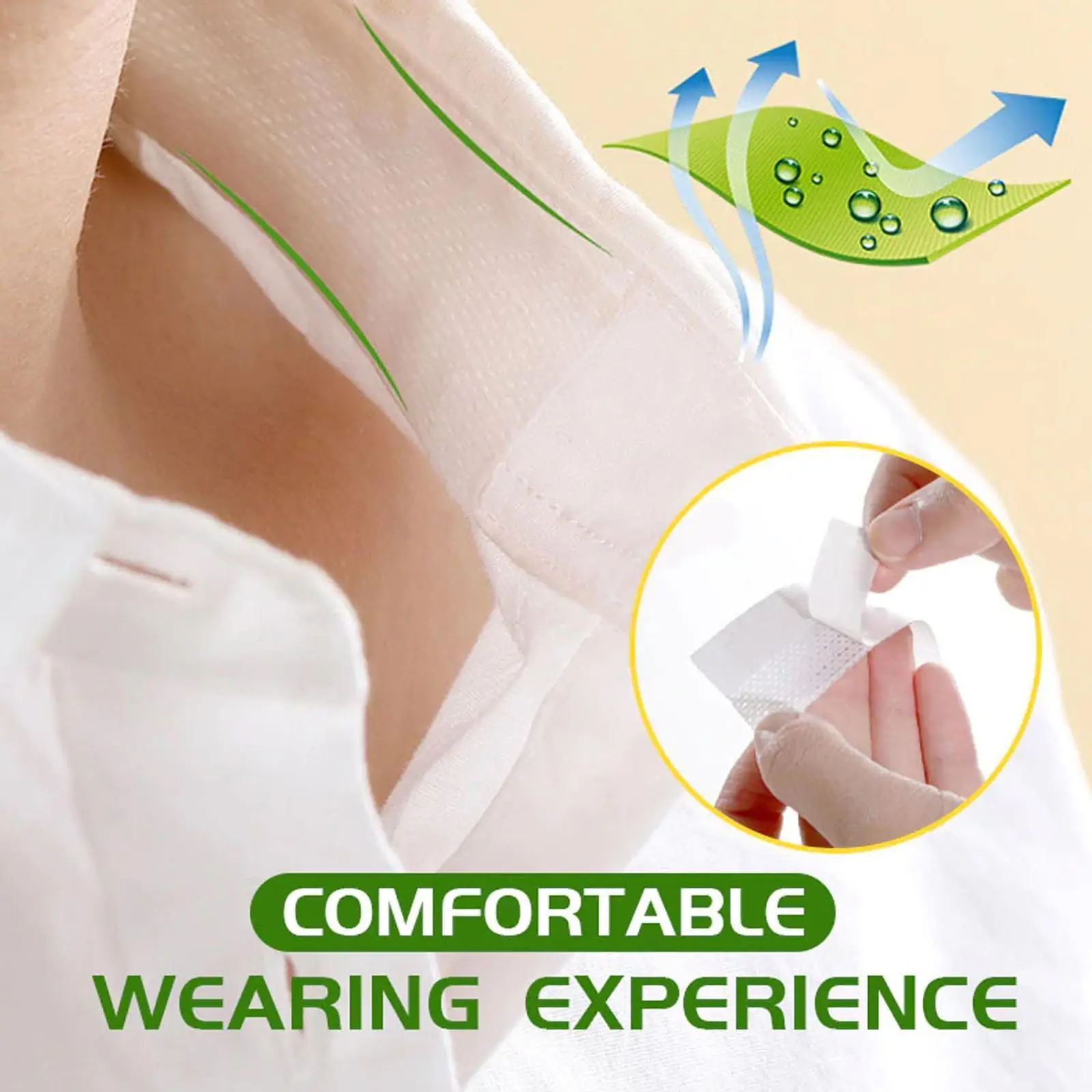 

8m Disposable Underarm Sweat Pads Self Adhesive Neckline Anti-dirty Sweat-Wicking Sticker White Color For Adults B7H7