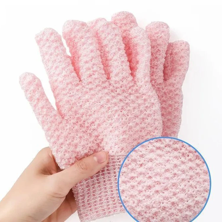 

New Shower Scrub Gloves Exfoliating Back Skid Resistance Body Massage Sponge Wash Skin Moisturizing Spa Bath Glove 1/2Pcs