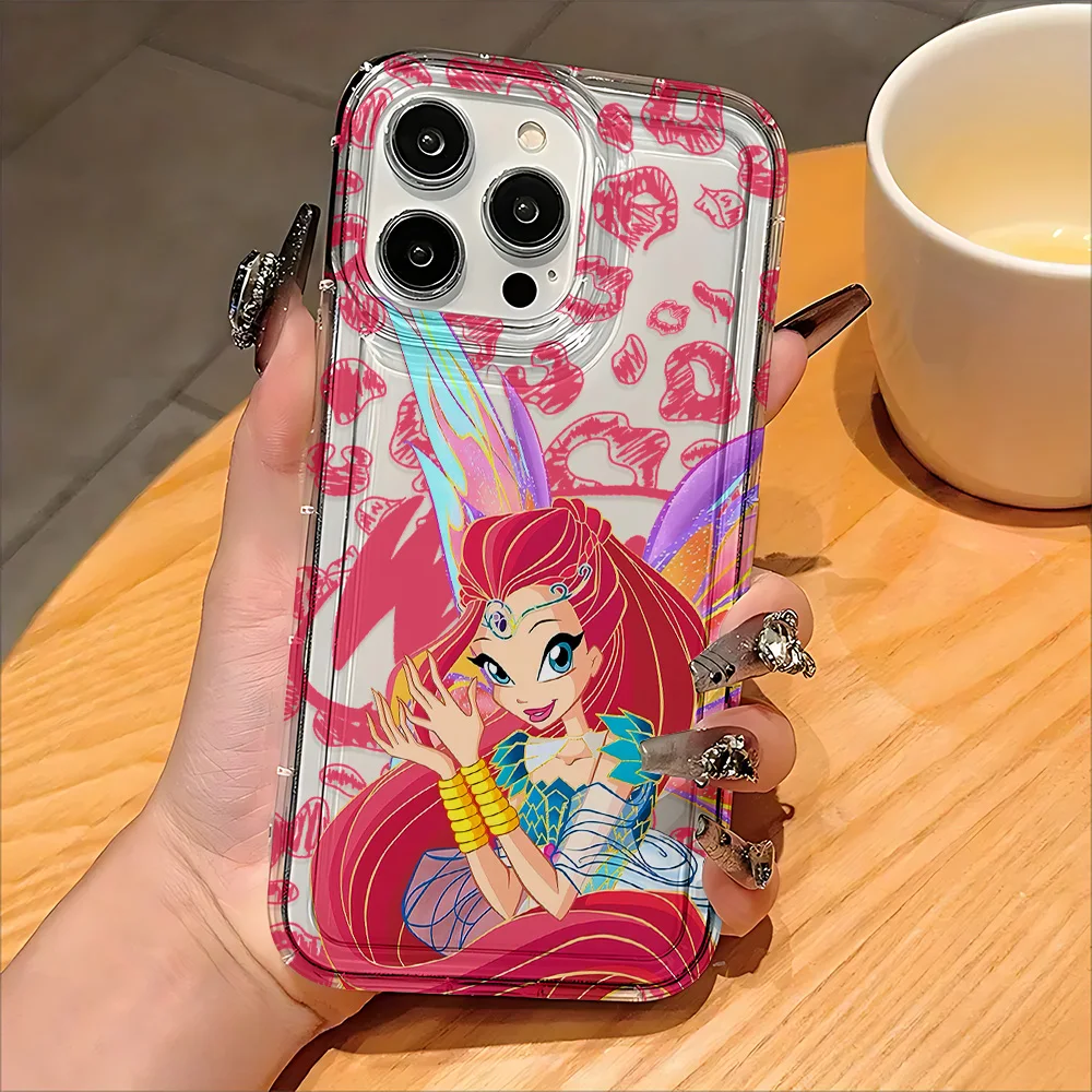 Фото Чехол для телефона Cool Lovely Winxs Clubs для Xiaomi Redmi 12C 10 10C 9 9A 9C 9T K40 Note 13 12 11 Pro Plus 4G 5G Прозрачная задняя крышка №4