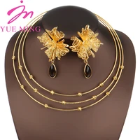 newest europe african jewelry set for women dubai earrings necklace jewelry sets ladies daily wear party holiday wedding jewelry