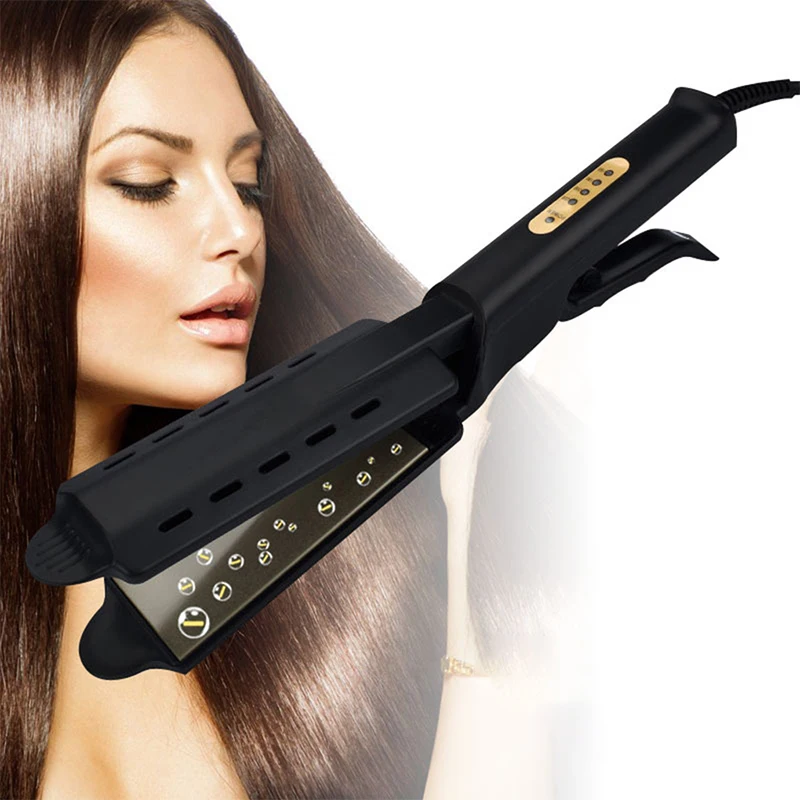 

Hair Straightener Wet Dry Using Professional Steam Hair Straightener Ceramic Flat Iron For All Hair Types