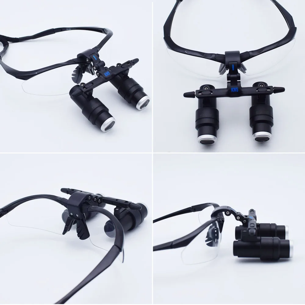 Фото Бинокулярные лупы KWS Kepler Frame Type 5.0x FD-501K-1, черные, с ручным управлением, сертифицированные ISO CE, класс I, для стоматологии, ЛОР, общей хирургии, ветеринарии №5