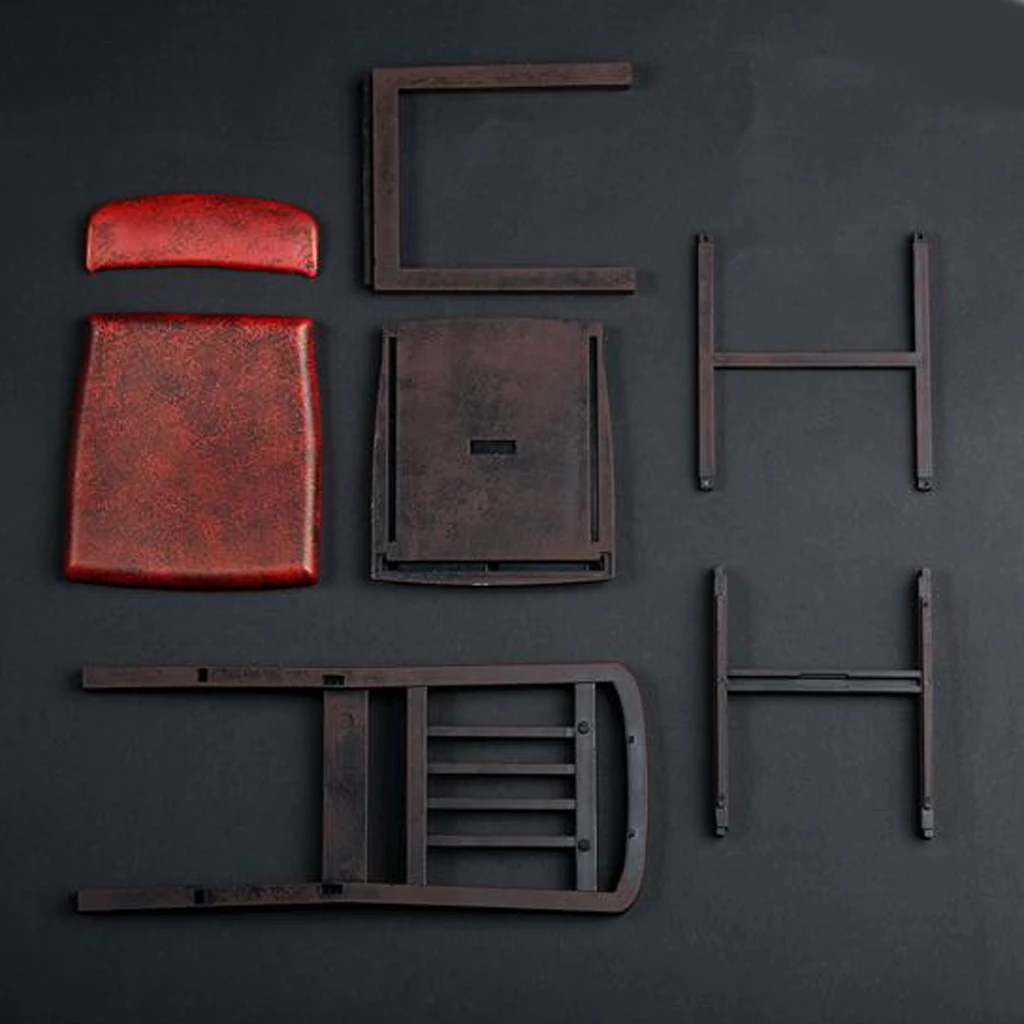 Plastic Metallic-colored Chairs Models for 1/6 Scale Action Figure | Furniture Toys
