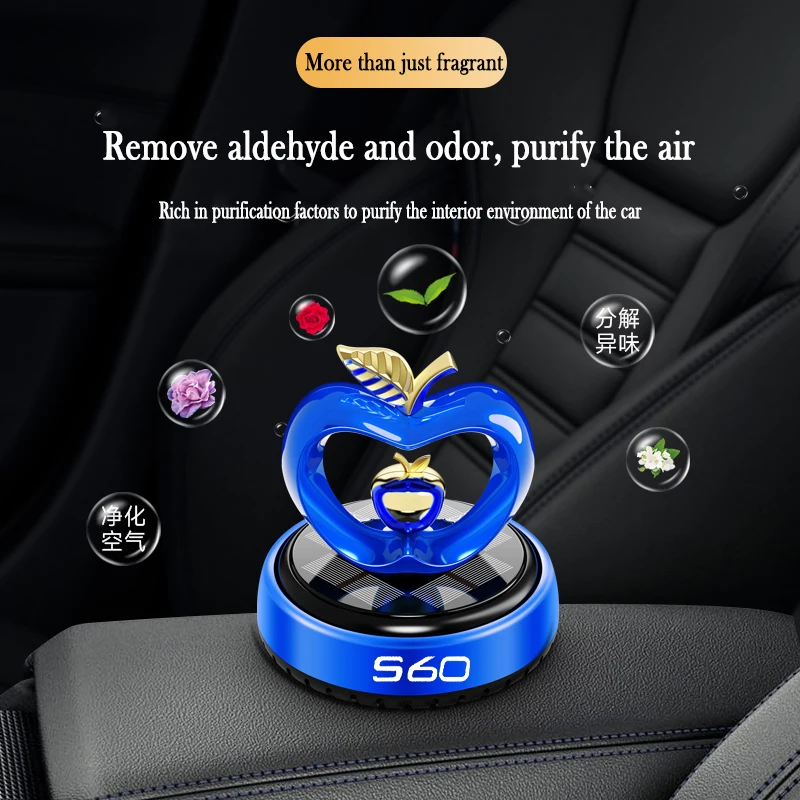 

For Volvo S60 S90 V40 V90 Car air freshener solar apple model center console decoration car interior accessories