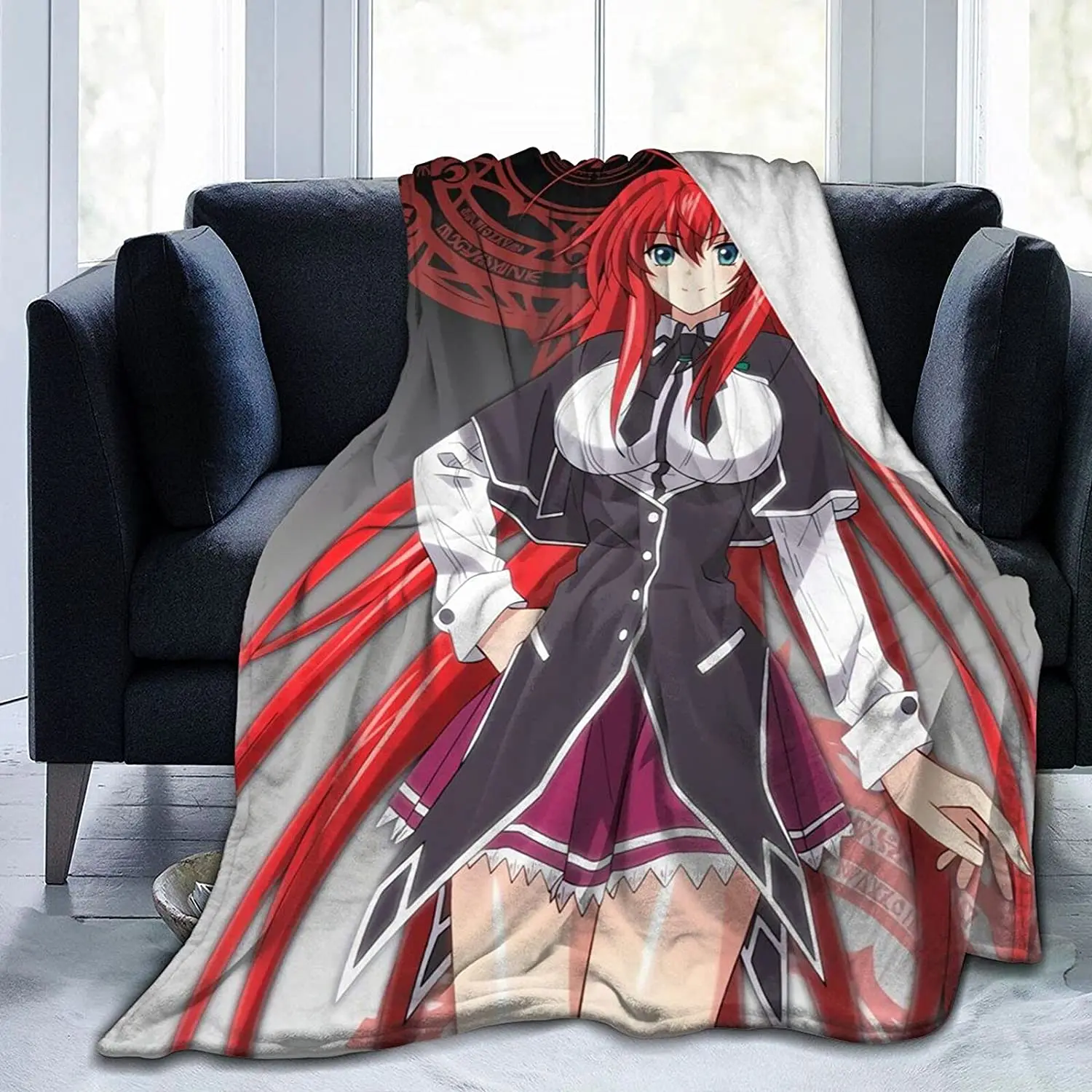 

Rias Gremory Fluffy Soft and Comfortable Blanket, Anime Warm Embrace of Sympathy
