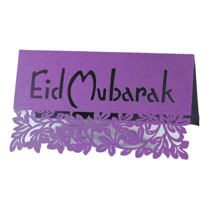 

100 шт. Eid Mubarak настольная подставка для карт Рамадан с вырезами лист