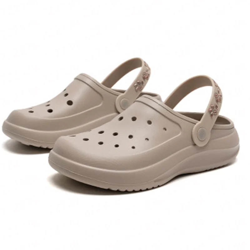 Фото Женские сабо Skechers 111474-NAT 2026, новые, с мягкой подошвой, повседневные сандалии без застежек, пляжная обувь для прогулок, легкая водонепроницаемая обувь для женщин №5