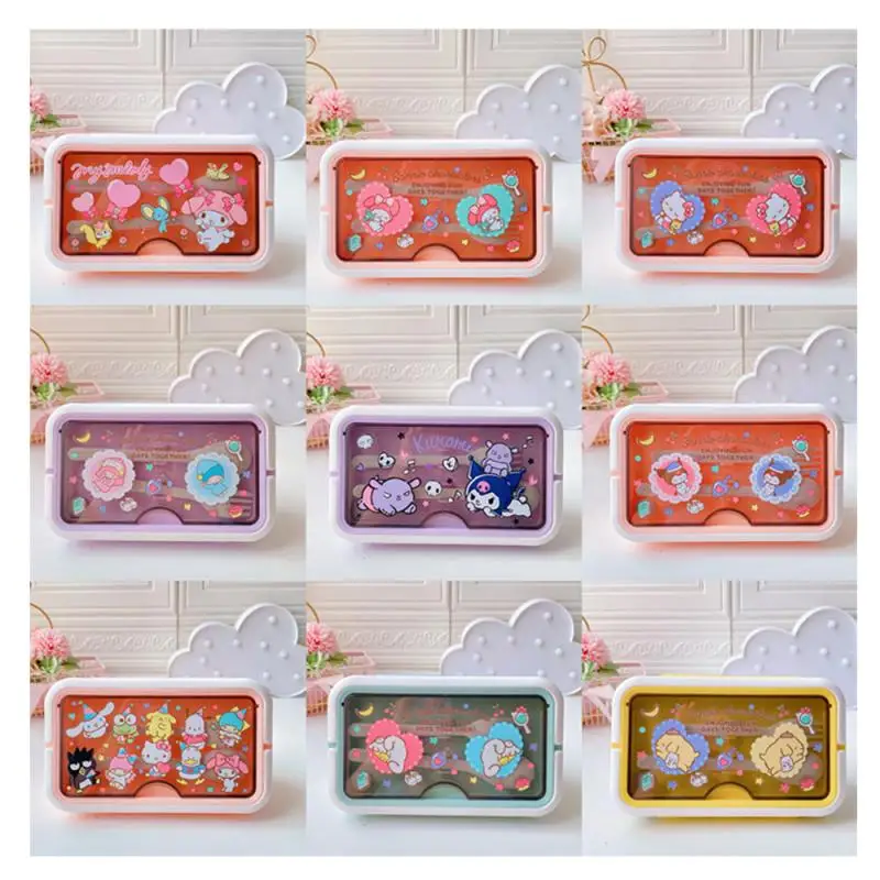 

Kawaii Sanrios Hellokittys My Melody Cinnamoroll Kuromi Purin Xo Littletwinstars Cute Cartoon Anime Portable Separated Lunch Box