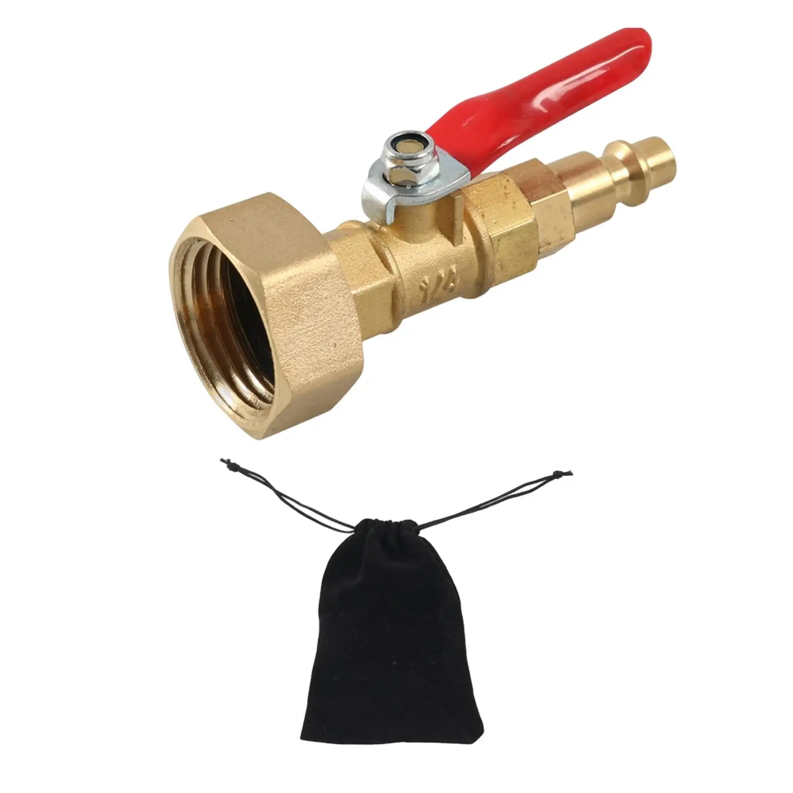 

Brass Winterize Adapter, 2 Way Connection Fit for RV Travel Trailer with Bag Plumbing Fixtures