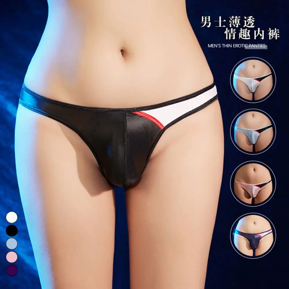 

Ultra Thin Sexy Low Waisted Briefs Fun Underwear Triangular Pants Transparent Passionate Seductive Breathable Gay Slips Lingerie