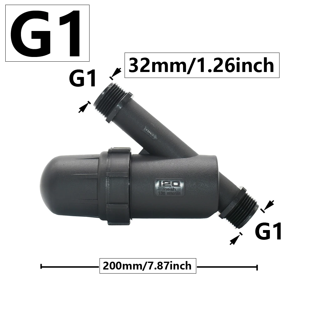 

3/4 "1" 1,2 "1,5" 2-дюймовый фильтр для воды 25/32/40/50/63 мм PE трубка быстрый разъем ирригационный фильтр кран пластиковый фитинг для шланга