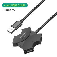 yuanxin 4 ports usb hub computer accessories 1 2m cable usb2 0 splitter 4 in 1 dock station for macbook pro linux usb adapter