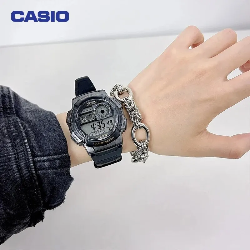 Часы Casio AE-1000W/1500W/1100WSports многофункциональное руководство дата секундомер